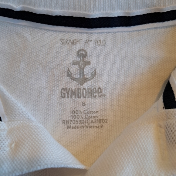Gymboree boys size 8 white polo shirt - Picture 2 of 3